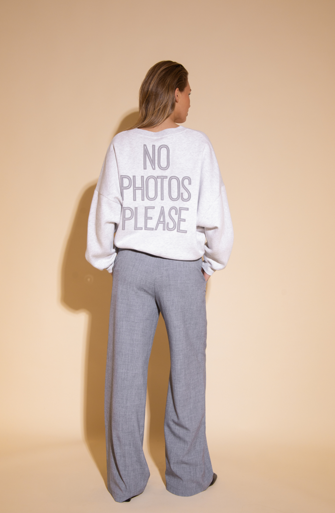 No Photo Please Sweater | Grey