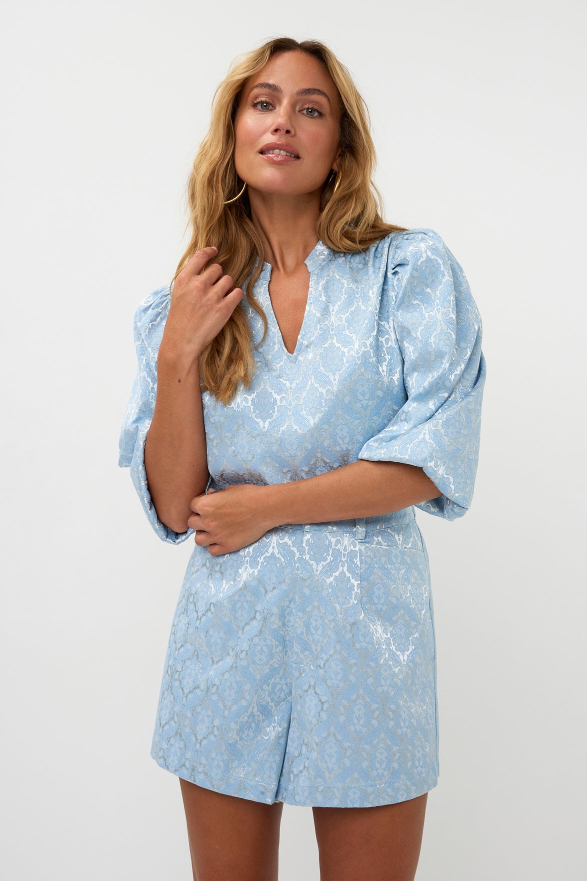 Puk top | Blauw