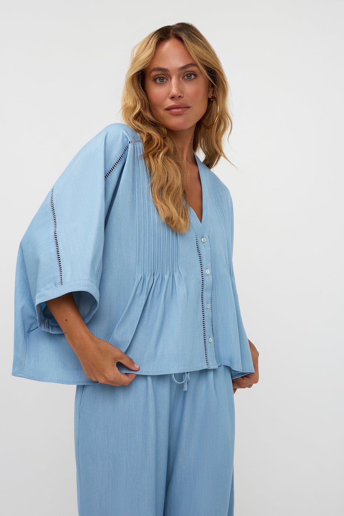 Evie Blouse | Blauw