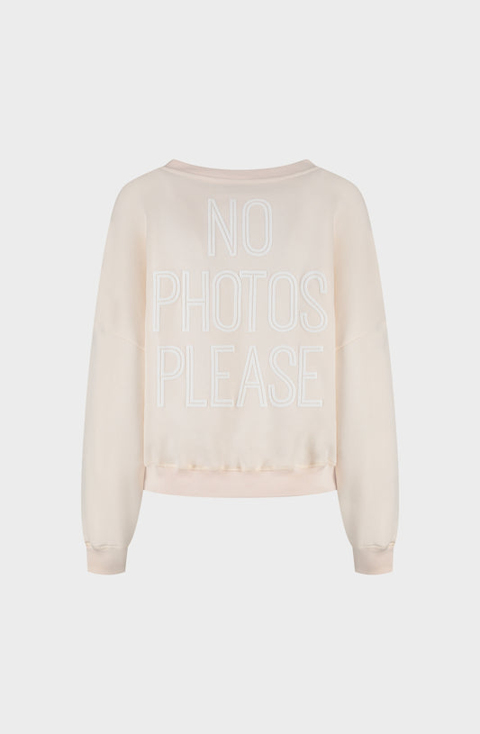 No Photo Please Sweater | Beige